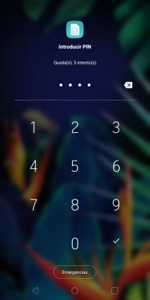 Si lo solicita el teléfono, introduce el código PIN y pulsa el icono de aceptar.
