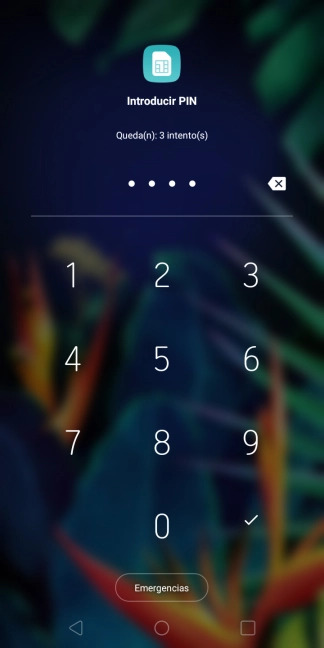 Si lo solicita el teléfono, introduce el código PIN y pulsa el icono de aceptar.