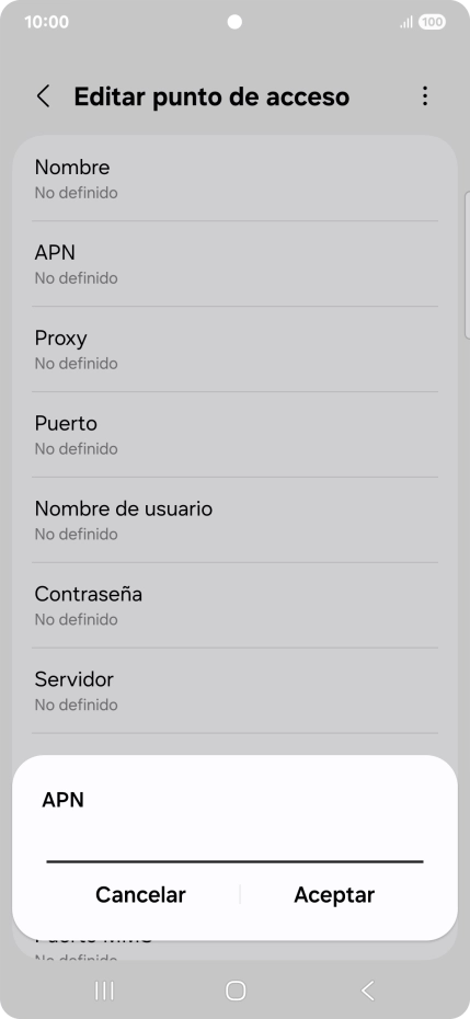 Introduce airtelwap.es y pulsa Aceptar.