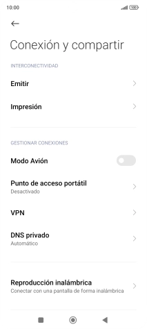 Pulsa Punto de acceso portátil.