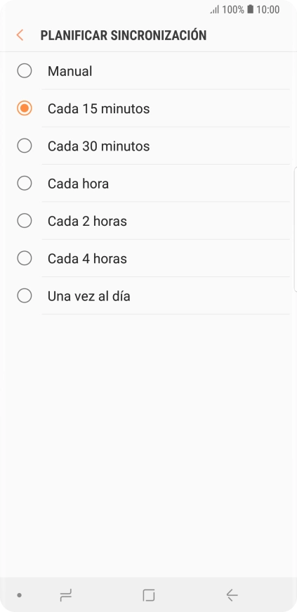 Pulsa el ajuste deseado.