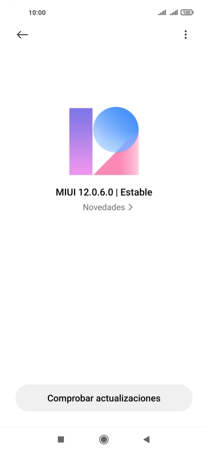 Pulsa Comprobar actualizaciones. Si hay una versión de software nueva disponible, aparecerá ahora en la pantalla. Sigue las indicaciones de la pantalla para actualizar el software del teléfono.