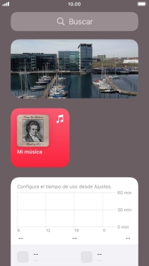 Pulsa el grupo de widgets deseado durante unos instantes.