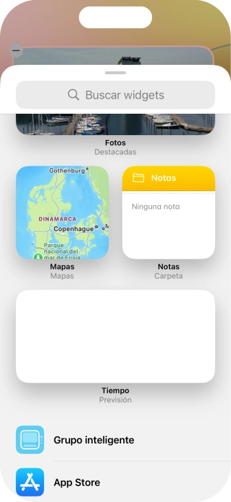 Pulsa el widget deseado.