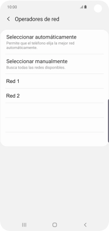 Pulsa la red deseada.