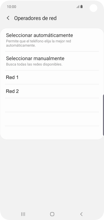 Pulsa la red deseada.