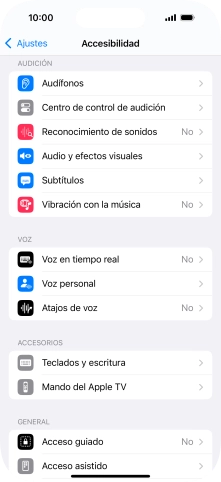 Pulsa una categoría bajo 