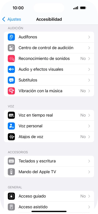 Pulsa una categoría bajo 