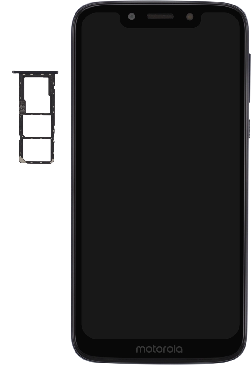 Gira la tarjeta SIM de modo que la esquina biselada de la tarjeta coincida con la esquina biselada de su contenedor.