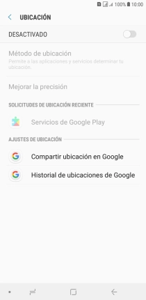 Pulsa el indicador para activar o desactivar la función.