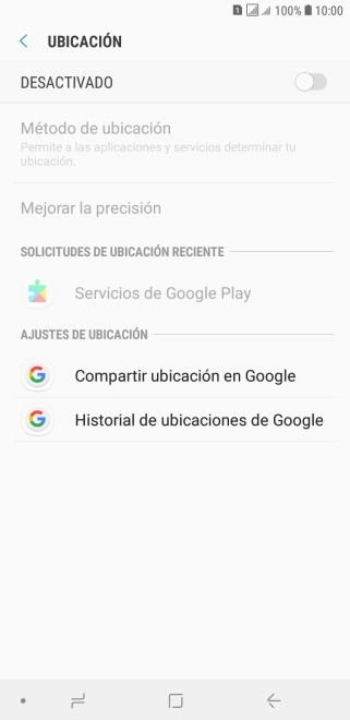 Pulsa el indicador para activar o desactivar la función.