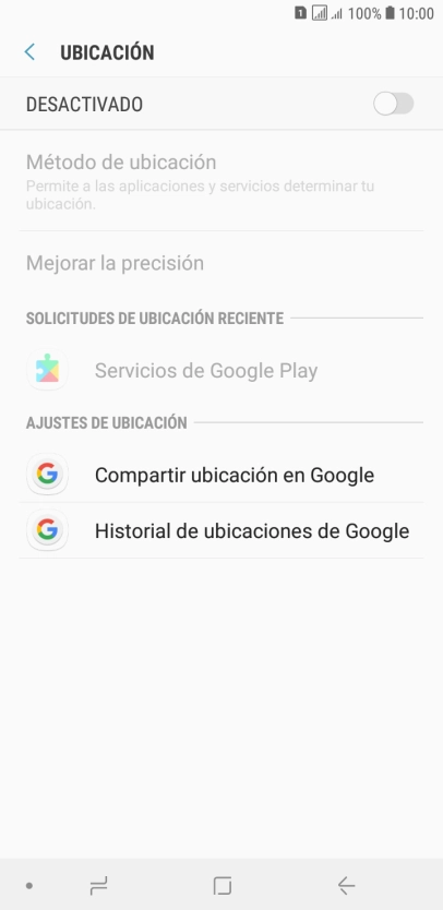 Pulsa el indicador para activar o desactivar la función.