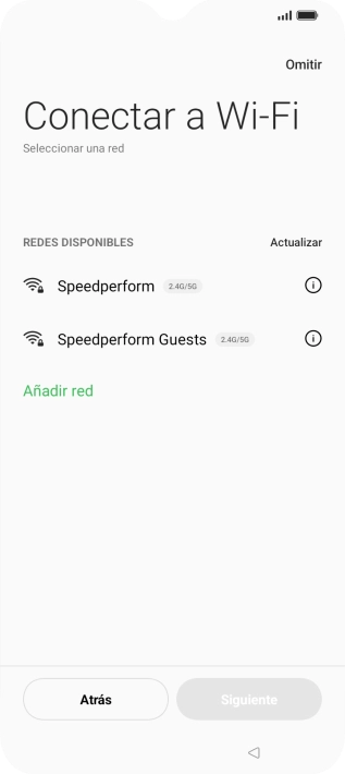 Pulsa la red deseada.