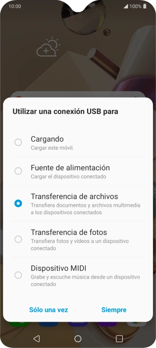 Pulsa el ajuste deseado.