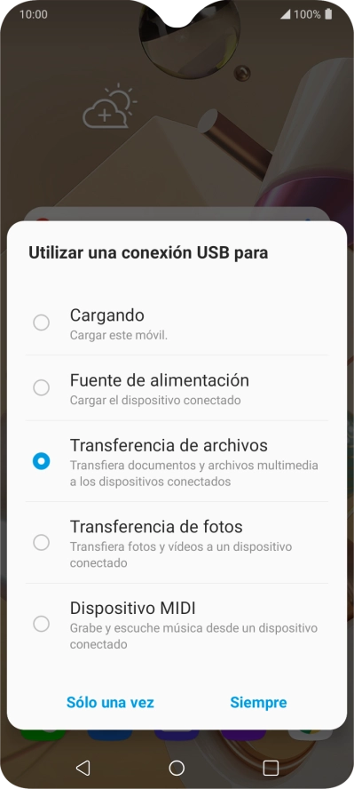 Pulsa el ajuste deseado.