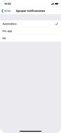 Pulsa el ajuste deseado.