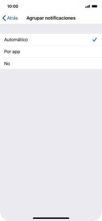 Pulsa el ajuste deseado.