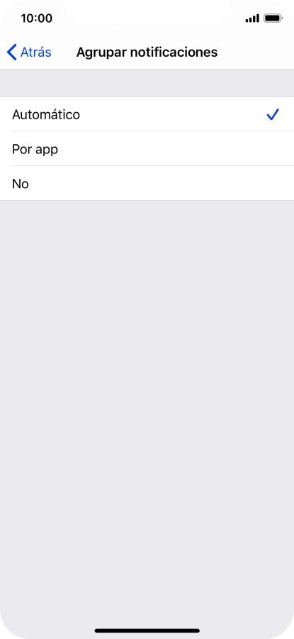 Pulsa el ajuste deseado.