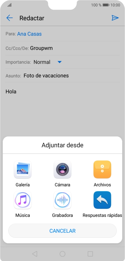 Pulsa Archivos y desplázate a la carpeta deseada.