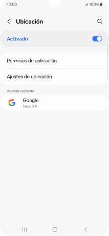 Pulsa Permisos de aplicación.