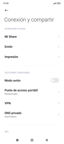 Pulsa Punto de acceso portátil.
