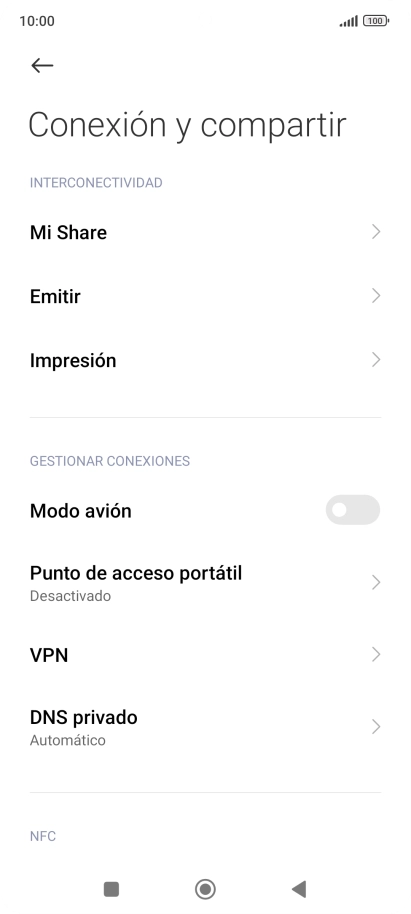 Pulsa Punto de acceso portátil.