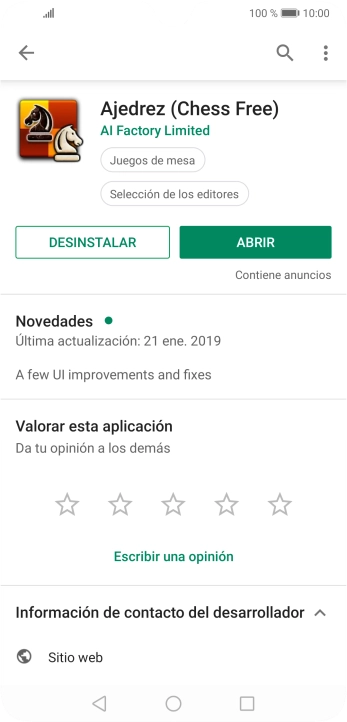 Pulsa DESINSTALAR.