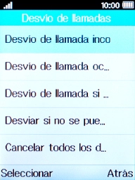 Selecciona el tipo de desvío deseado.