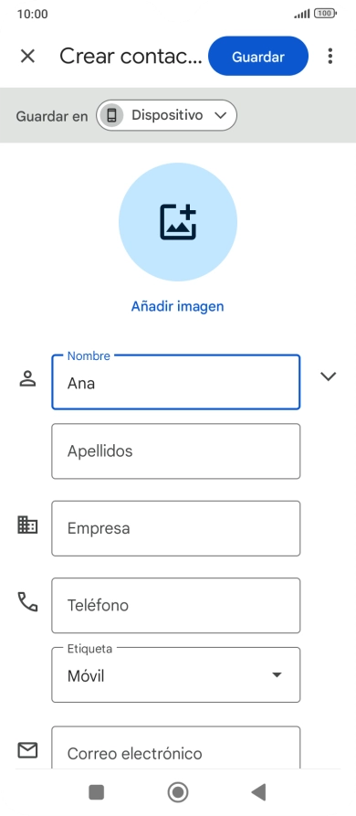 Pulsa Apellidos e introduce el apellido.