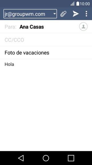 Pulsa el icono de anexos.