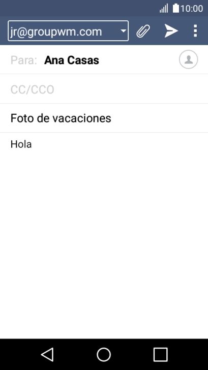 Pulsa el icono de anexos.
