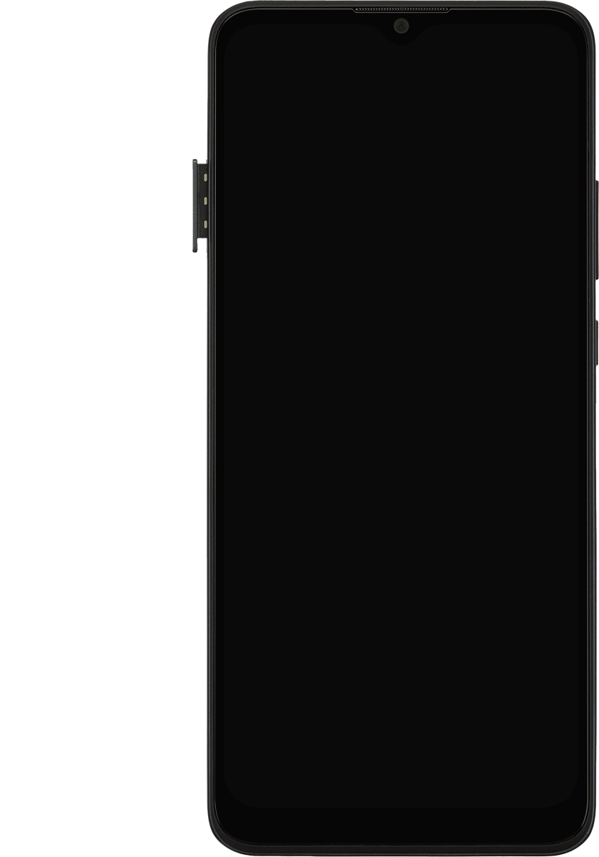Retira el contenedor de tarjetas del teléfono.