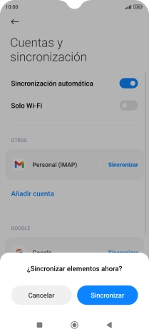 Pulsa Sincronizar.