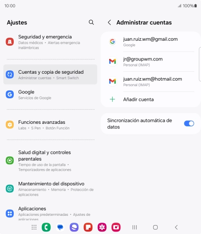 Pulsa el indicador junto a 