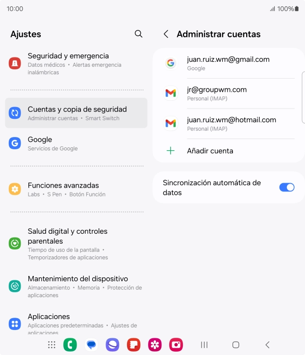 Pulsa el indicador junto a 