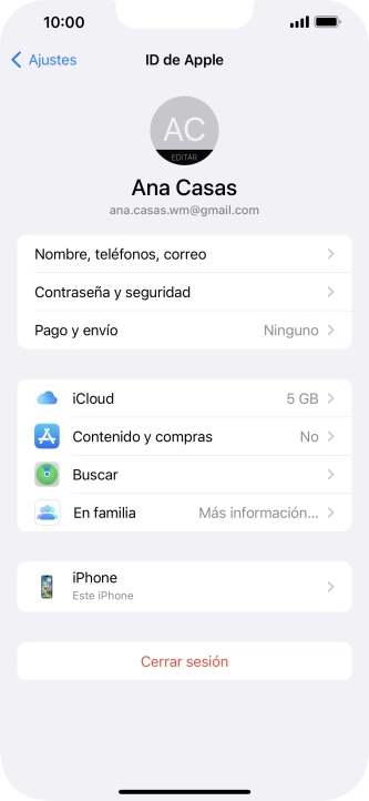 Desliza el dedo hacia arriba desde la parte inferior de la pantalla para terminar y volver a la pantalla de inicio.
