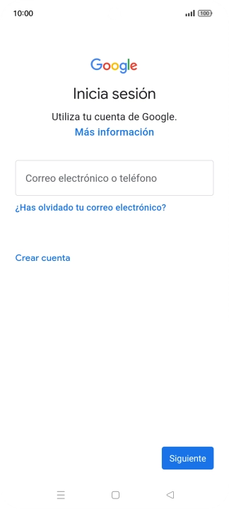 Si no tienes una cuenta de Google, pulsa Crear cuenta y sigue las indicaciones de la pantalla para ver cómo crear una cuenta nueva.