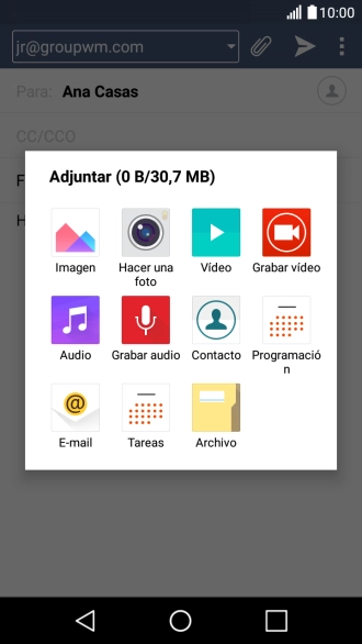 Pulsa Archivo y desplázate a la carpeta deseada.