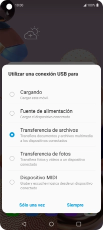Pulsa Transferencia de archivos.