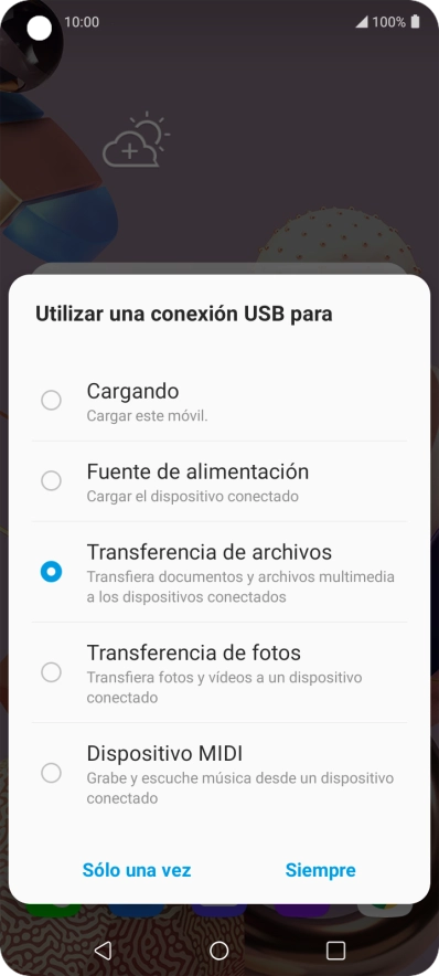 Pulsa Transferencia de archivos.