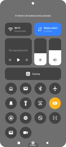 Pulsa la tecla de inicio para terminar y regresar a la pantalla de inicio.