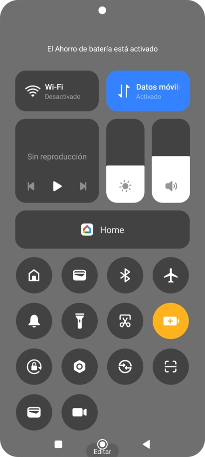 Pulsa la tecla de inicio para terminar y regresar a la pantalla de inicio.