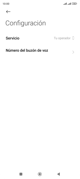 Pulsa Número del buzón de voz.