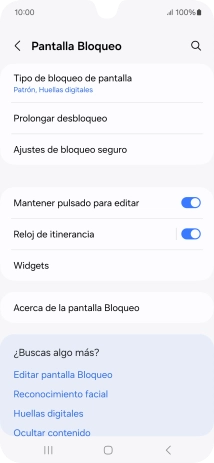Pulsa Tipo de bloqueo de pantalla e introduce el código de seguridad extra que has creado anteriormente.