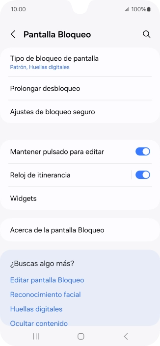 Pulsa Tipo de bloqueo de pantalla e introduce el código de seguridad extra que has creado anteriormente.