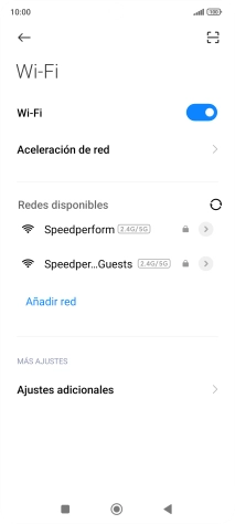 Pulsa la red deseada.