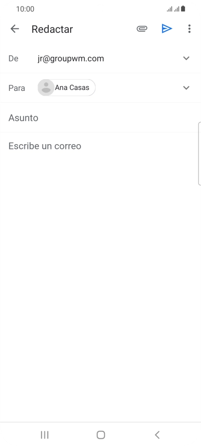 Pulsa Asunto e introduce el asunto deseado.
