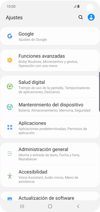 Pulsa Aplicaciones.