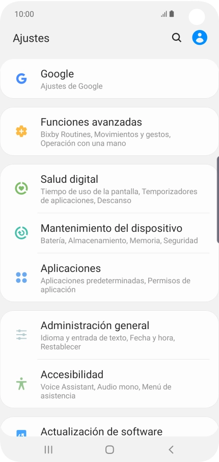 Pulsa Aplicaciones.