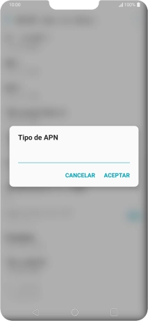 Introduce default y pulsa ACEPTAR.